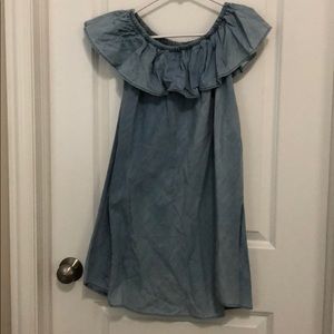 Express Denim Over the Shoulder Dress